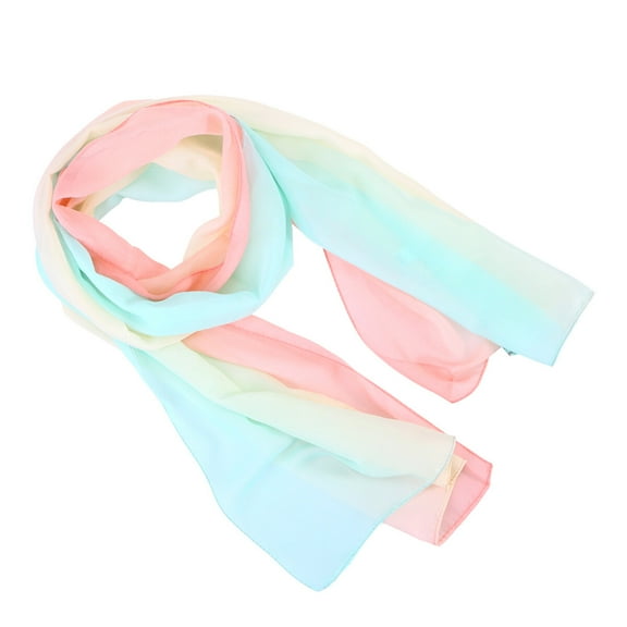 YSNOOWE 1Pack Women's Fashion Scarves Lightweight Chiffon Shawl Pink Elegant Design Versatile Wearing 65.0x19.7in