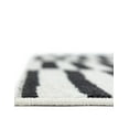 thumbnail image 6 of Unique Loom Williamsburg Collection Area Rug - Striped (5' 3" Square Black/Ivory), 6 of 7