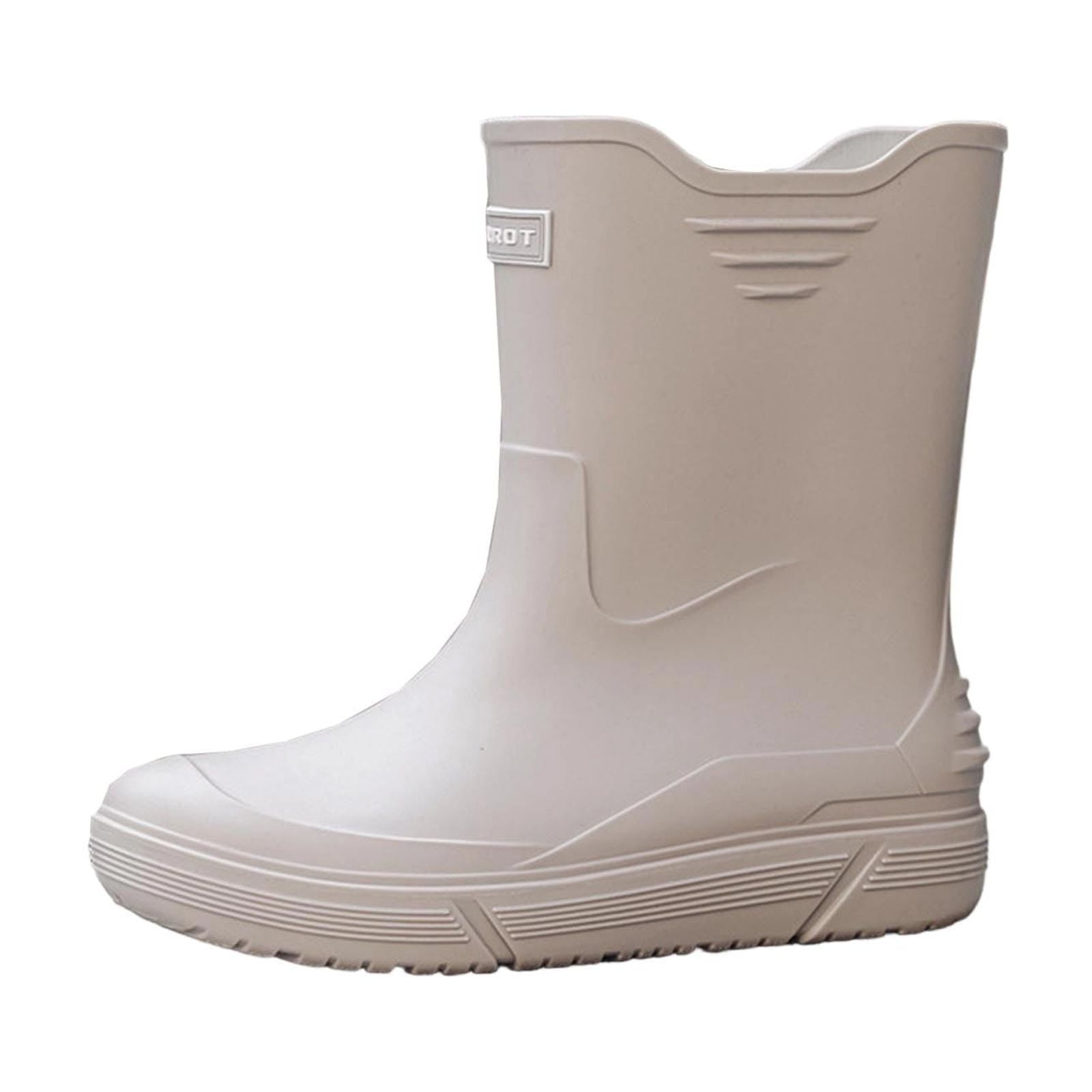 Wensltd Mid Calf Rain Boots for Men Solid Color Waterproof Rubber Shoes for Outdoor Short Tube Work Shoes
