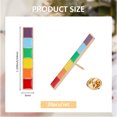 thumbnail image 2 of 20Pcs Pride Rainbow Color Rectangle Enamel Pins Alloy Brooches for Clothes Backpack Colorful 34x6mm, 2 of 6