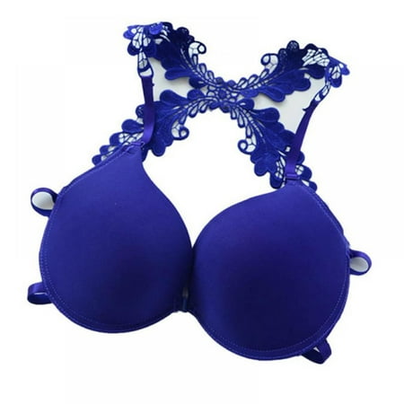 

Saient Lace Push Up Bra Seamless Bras Racer Back Front Closure Bralette Women