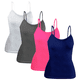 thumbnail image 1 of Set 4 Blusas Mujer Tirantes Casual Blusa Negra Crop Top Dama, 1 of 5