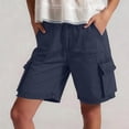 thumbnail image 2 of Admvng Women's Cargo Shorts Casual Loose Fit Multi Pocket Summer Outdoor Shorts, 2 of 9