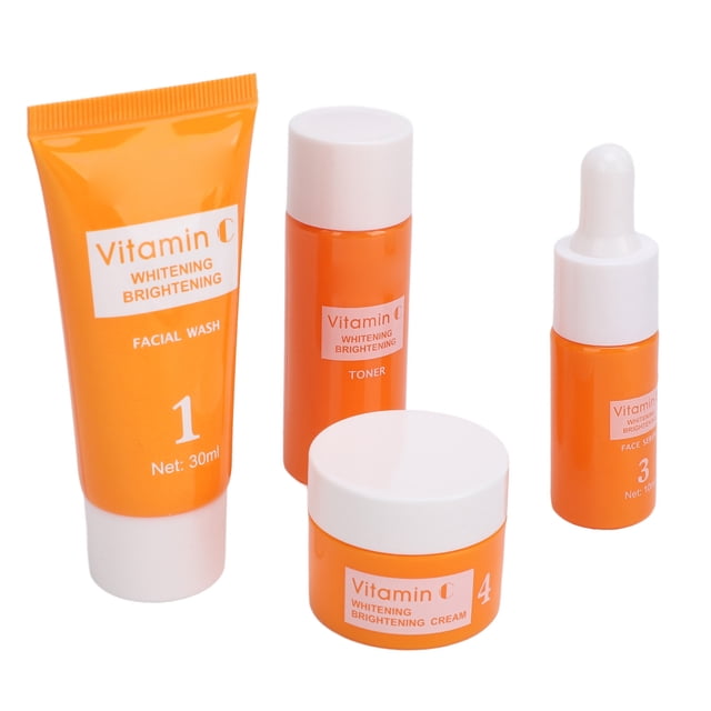 Kit Completo De Cuidado Facial Con Vitamina C, Reduce Las Arrugas, Ilumina La Eliminación De Grasa, Blanquea El Juego De Cuidado De La Piel Con Vitamina C, Piel Reafirmante Para