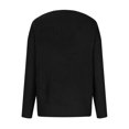 thumbnail image 6 of Capreze Winter Warm Sweater Jumper for Women Cable Knitted Tops Casual Long Sleeve V Neck Pullover Work Chunky Pullovers Black 2XL, 6 of 8