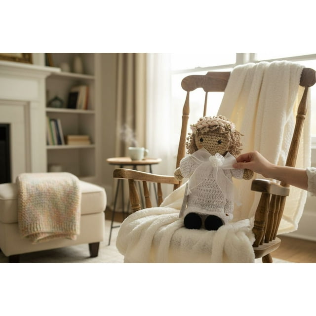 Angel Crochet Cabello Claro