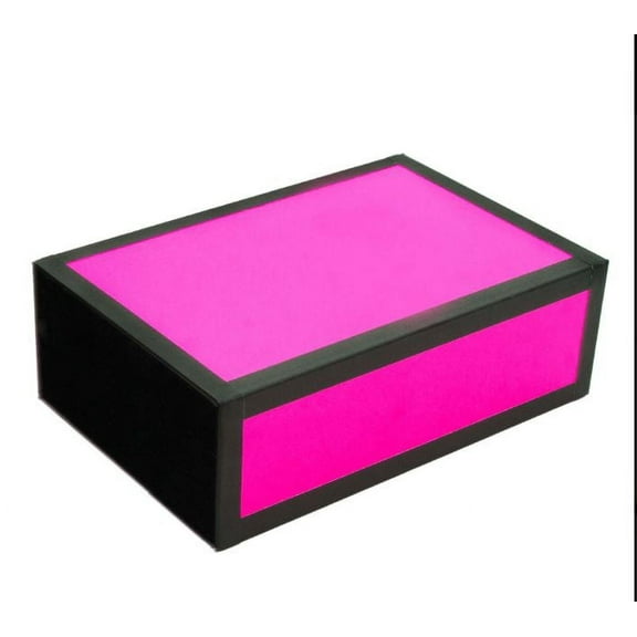 Henrys Juggling Wooden Cigar Box - Bright Neon Colors (Neon Pink w / Black)
