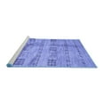 thumbnail image 2 of Ahgly Company Machine Washable Indoor Square Abstract Blue Contemporary Area Rugs, 7' Square, 2 of 4