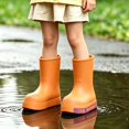 thumbnail image 2 of Otqutp Toddler Boys Girls Rainboots Letter Print Waterproof Rubber Rain Shoes Non Slip Mid Calf Boots Outdoor Water Shoes, 2 of 4