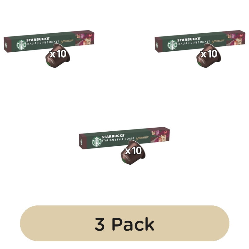 Starbucks by Nespresso Italian Roast Pods, 10 pods per pack, British Import (Pack of 3)