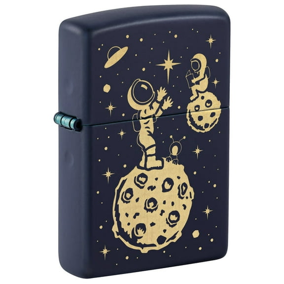 Zippo Lighter - Customized Engraved Message on Windproof Space Men Design 46423