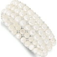 thumbnail image 1 of Fashion 6-7mm Button Fwc Pearl And Glass Beaded 3-Row Stretch Bracelet Made In China qh5396, 1 of 5