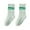Green, variant on Krdevn Kids Stripes Mid Calf Socks HAPPY LIFE Letter Print Casual Athletic Ribbed Socks for Boys Girls Size:9-11 Years