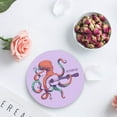 thumbnail image 4 of FMSHPON Octopus Set of 4 Round Coaster for Drinks, Absorbent Ceramic Stone Coasters Cup Mat with Cork Base for Home Kitchen Room Coffee Table Bar Decor, 4 of 6