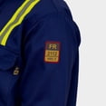 thumbnail image 5 of Flame Resistant FR High Visibility Hi Vis Shirt - 88% C/12% N -7oz (Size: 2X-Large, Color: Navy Blue), 5 of 5