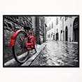 thumbnail image 2 of Design Art Vélo Rouge Rétro Vintage  Sur Toile Encadrée, 2 of 4