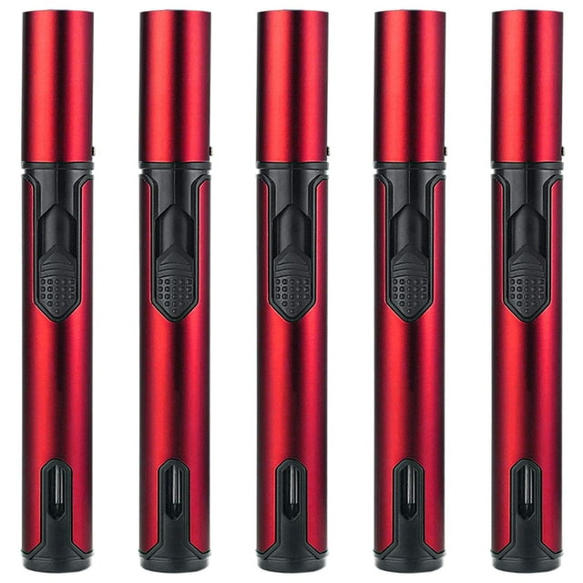 Encendedores de Exterior StickTorchRed 5 Pzas Rojo Recargable Metal Gas Butano.