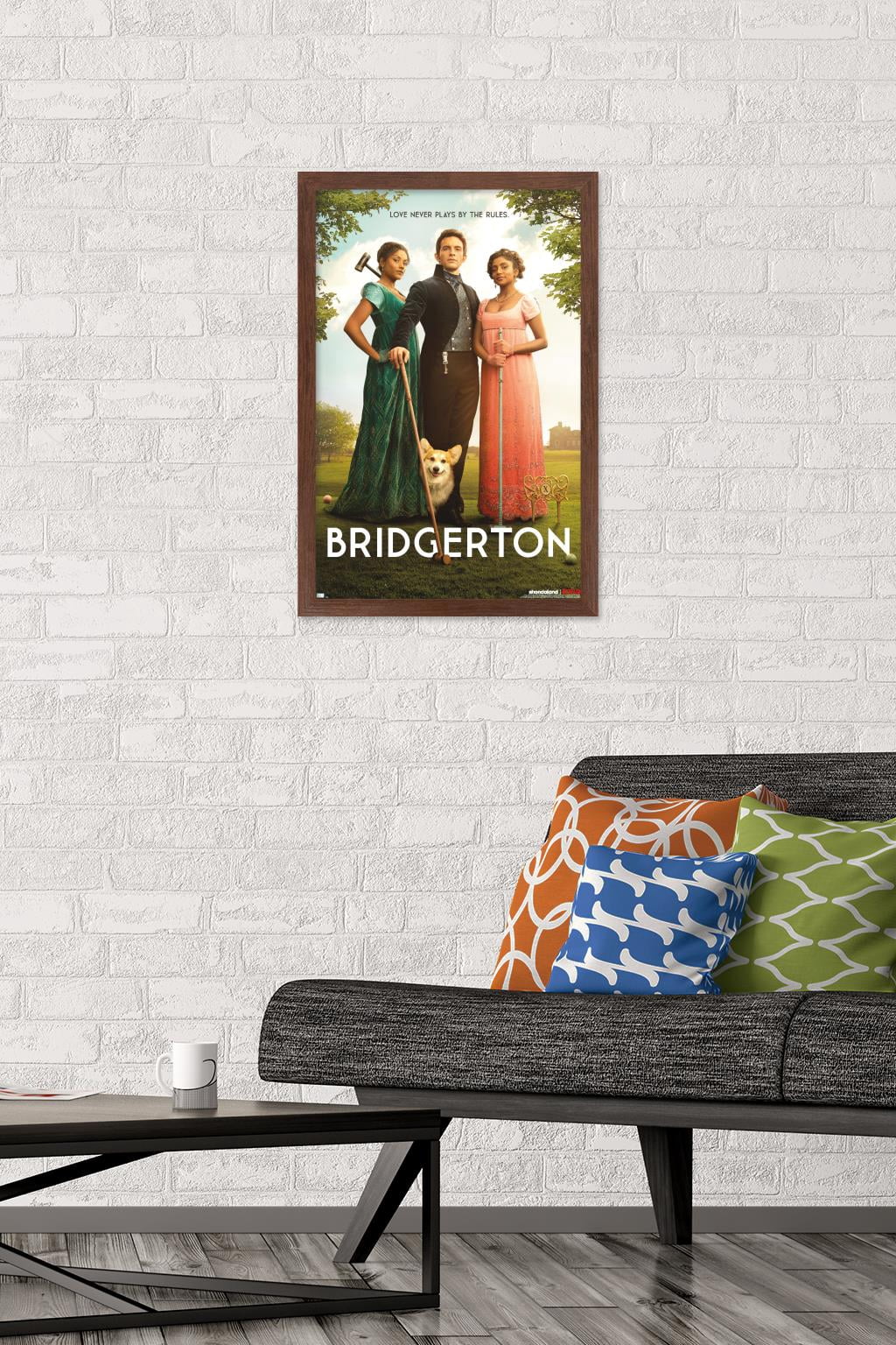 Netflix Bridgerton: Season 2 - Trio One Sheet Wall Poster, 14.725" x 22.375" Framed