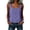 Purple #043, variant on Women's Square Neck Sleeveless Top Cotton linen Casual Going Out Loose Fit Tank Tops Side Tie Summer Blouse Beach Vacation Shirt, M