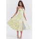 thumbnail image 1 of Vestido con tirantes de alta gama, sin mangas, amarillo, blanco, S, 1 of 1