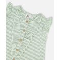 thumbnail image 3 of Robe en Popeline à Carreaux Verte, 3 of 3