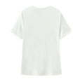 thumbnail image 4 of America's Sweetheart Letter Print Drop Shoulder T-shirt, Short Sleeve Crew Neck Casual Top For Spring & Summer, Women's Clothing, 4 of 7