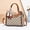 Rhombus - Tan Yellow, variant on Vintage Monogram Ladies Top Handle Handbag, Faux Leather Convertible Crossbody Shoulder Satchel with Decorative Leaf Pendant, Fashion Everyday Tote Purse