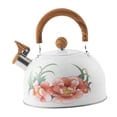 thumbnail image 4 of Hervidor de agua portátil con silbato y mango de madera, gran capacidad de 3 l, para uso doméstico, hervidor de agua con sonido, tetera para café, té,, 4 of 8