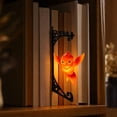 thumbnail image 5 of QISIWOLE Hanging Bird Shelf Lamp, Animal Book Light Decorative LED Ornament, 3.94 x 1.97 in Iron, for Bookshelf Reading Nook and Desk Decor, 5 of 6