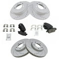 thumbnail image 2 of TRQ Front and Rear Performance Brake Pad & Rotor Kit Brake Pads Brake Rotors Set Ceramic Premium G-Coated Fits Select 2011-2015 Hyundai Sonata 2012-2015 Kia Optima, 2 of 8