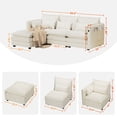 thumbnail image 4 of ALEAVIC 3 Seat Sectional Sofa Chenille L Shaped Couch, Modular Sofa with Moveable Ottoman, Beige, 4 of 8