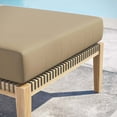 thumbnail image 7 of Modway Clearwater Outdoor Patio Teak Wood Ottoman in Gray Light Brown, 7 of 7