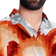 thumbnail image 5 of Pixel Dog Men's Short Sleeve Shirts with Spread Collar Tops, Casual Printed Poplin Shirt, Button Down Short Summer Beach Shirts - Unisex, 5 of 6