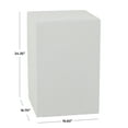 thumbnail image 3 of DecMode 17"W, 24"H Magnesium oxide Contemporary Stool, White, 1-Piece, 3 of 8