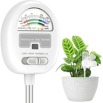 Soil Moisture Meter, 4-in-1 Moisture Meter for Plants, Tester for Moist, Light,Nutrients, pH, Soil Test Kit