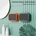 thumbnail image 4 of Estuche de almacenamiento de esponja, caja montada en la pared, sin perforaciones, para baño, baño, cepillo extraíble, soporte para escurridor Juegos de accesorios de baño Rejilla simple blanca Naiovety HA066617-03B, 4 of 6