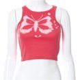 thumbnail image 2 of Débardeurs Slim Fit Papillon Sans Manches pour Femmes, 2 of 7