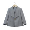 thumbnail image 5 of Kids Blazer for Boys Girls Formal Suit Jackets Button Up Long Sleeve School Uniform Coat 2-12 Years (7-8 Years, Gray), 5 of 6