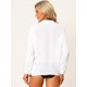 thumbnail image 3 of INSPIRE CHIC Button Dwon Camisa Informal Manga larga Blusas transparentes blanco S, 3 of 6