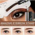 One Step Brow Stamp Shaping Kit,Waterproof Makeup Eyebrow Powder