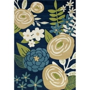 7 x 9 ft. Seaport Collection Seaside Boquet Woven Area Rug, Blue