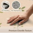 thumbnail image 5 of ODIKA 6'x9' Blue Soft Botanical Elegance with Peach Washable Area Rug Delicate Floral and Leaf Motifs for Modern Decor Easy Care, Non-Shedding, for Queen Size Bedroom Under Bed Master Suite, 5 of 6