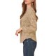 thumbnail image 3 of BLUSA FLORAL DE MANGA LARGA CON PLIEGUES EN LA PARTE DELANTERA PARA MUJERES CHIC, BEIGE, 3 of 7