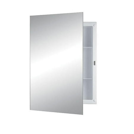 Jensen 781037 Frameless Medicine Cabinet with Mirror Door and Two Shelves