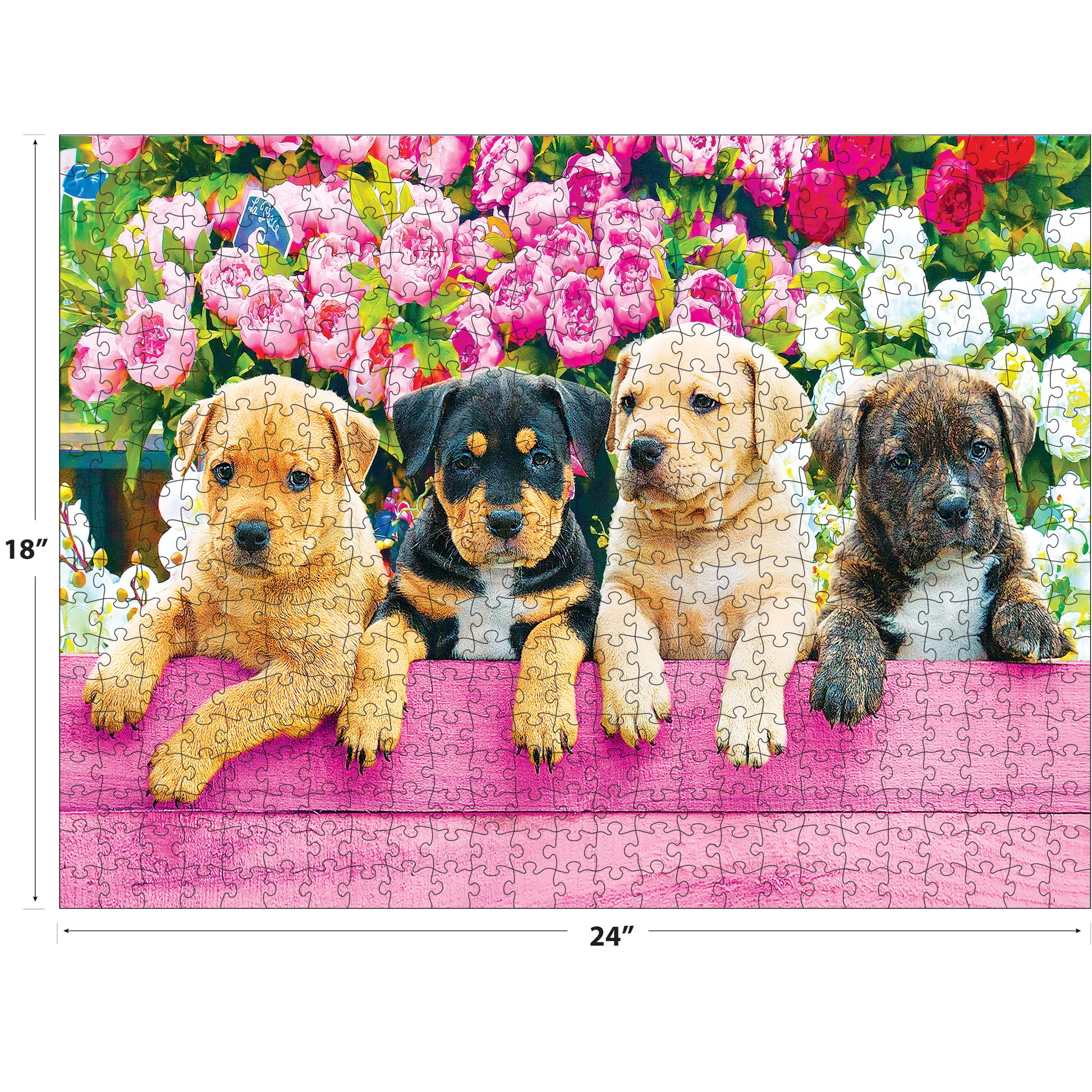 RoseArt Colorluxe 300 Piece American Staffordshire Puppies Jigsaw Puzzle