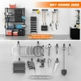 24 PCS Garage Storage System Hooks with Tracks, Wall Organizer for