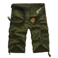 thumbnail image 2 of WERYOUNG Mens Spring Summer Comfortable Casual Thin Cargo Knee Length Shorts Stylish Trunks, Green, XS, 2 of 4