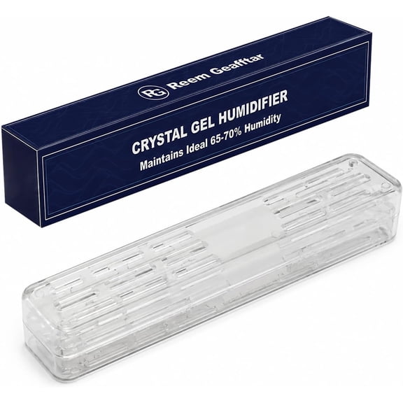 Crystal Gel Rectangle Humidor Humidifier for Cigar Boxes, Cigar Humidifier, Maintains 65-70% Ideal Humidity, Premium Transparent Cigar Accessories
