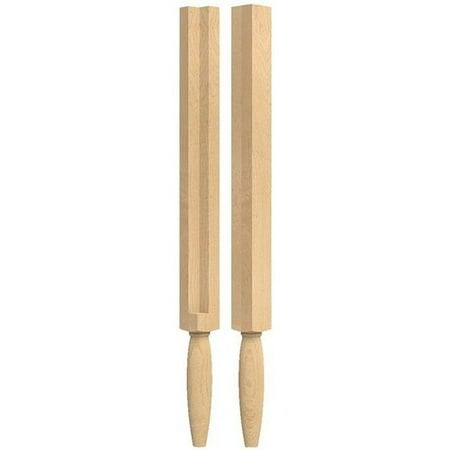 Alder Vanity - Brown Wood 2.25 Inch Square x 34.5 Inch Height Mid-Century Petite Notched Jacobsen Vanity Column - Alder 01270210AL3