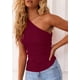 thumbnail image 4 of Blusa PRETTYGARDEN 2025 para Mujer Sin Mangas de Un Hombro Vino Tinto Talle S, 4 of 8